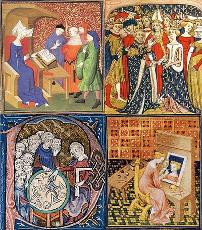 women_activities_in_middle_ages-four-panes