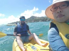 Nick and Summer kayaking off the coast of Maui, September 2018.